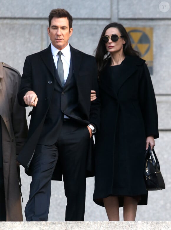 Demi Moore et Dylan McDermott sur le tournage du film "Blind" à New York. Le 17 novembre 2015