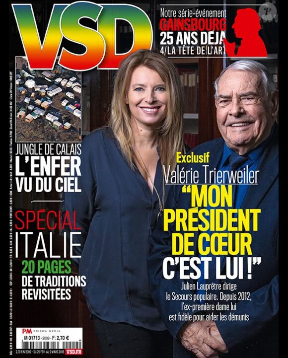 Valérie Trierweiler en couverture de VSD, le 25 février 2016