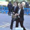 L'infante Cristina d'Espagne et son mari Iñaki Urdangarin arrivent au tribunal à Palma de Majorque le 24 février 2016 pour la suite du procès Noos, dans lequel tous deux sont sur le banc des accusés.