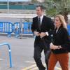 L'infante Cristina d'Espagne et son mari Iñaki Urdangarin arrivent au tribunal à Palma de Majorque le 12 février 2016 pour le procès Noos, dans lequel tous deux sont sur le banc des accusés.