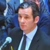 Iñaki Urdangarin devant les juges lors du procès Noos à Palma de Majorque le 26 février 2016. Le mari de l'infante Cristina d'Espagne, visé par cinq chefs d'inculpation et qui encourt jusqu'à près de 20 ans de prison, est accusé de détournement de fonds entre 2004 et 2006 lorsqu'il présidait l'Instituto Noos, un organisme à but non lucratif.