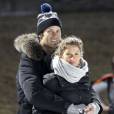 Exclusif - Tom Brady et sa femme Gisele Bundchen sont venus encourager leur fils Benjamin lors d'un match de hockey, ils sont en compagnie de la soeur de Tom Nancy et de son mari Steve Bonelli à Boston le 31 janvier 2016.
