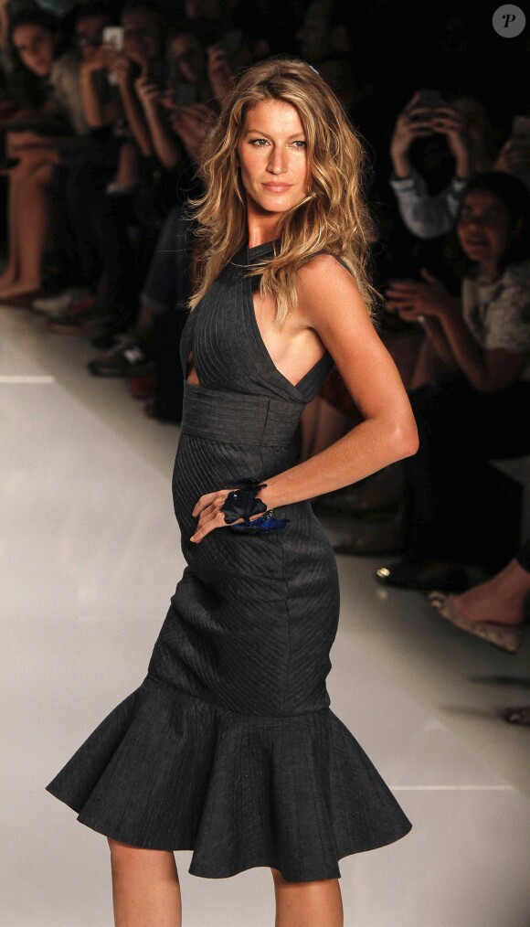 Gisele Bundchen lors de la fashion week de Sao Paulo, le 2 avril 2014