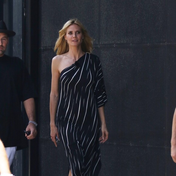 Heidi Klum en tournage pour l'émission Germany's Next Top Model à Melbourne, le 21 janvier 2016