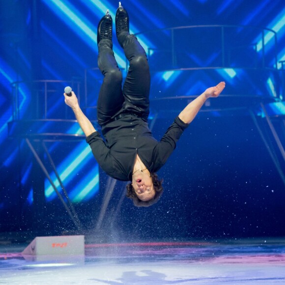 Le patineur Philippe Candeloro lors de la présentation du nouveau spectacle Holiday on Ice, "Believe", au Zénith de Paris, le 3 mars 2016. Le spectacle aura lieu au Zénith de Paris du 3 au 13 mars puis sera en tournée dans toute la France.