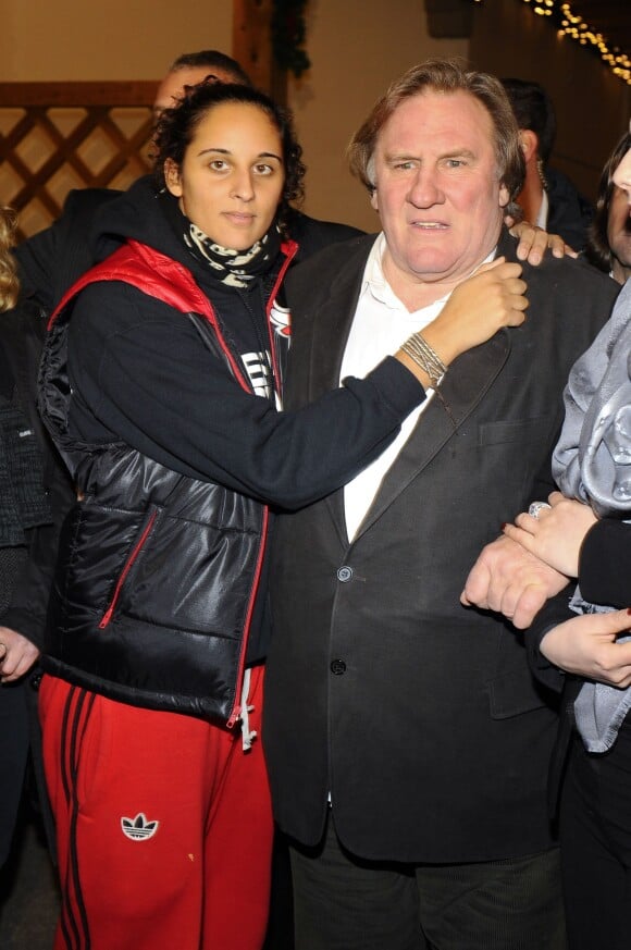 Gérard Depardieu et sa fille Roxane à l'ouverture du marche de Noel "Gut Aiderbichl" en Henndorf en Autriche le 14 novembre 2013