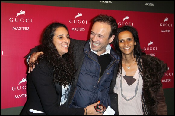 Vincent Perez, Karine Silla et sa fille Roxane Depardieu - Gucci Masters Jumping International le 5 décembre 2010