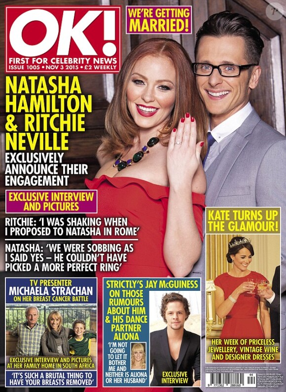Natasha Hamilton et Ritchie Neville dans le magazine OK !, 2015