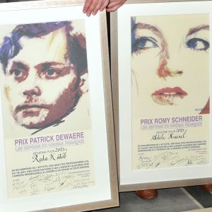 Reda Kateb (gagnant du Prix Patrick Dewaere 2015) et Adèle Haenel (gagnante du Prix Romy Schneider 2015) - 34e édition des Prix Romy Schneider et Patrick Dewaere au Sofitel Paris Le Faubourg à Paris, le 13 avril 2015.