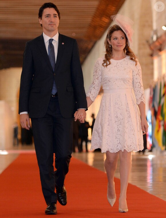 Le premier ministre canadien Justin Trudeau et sa femme Sophie Grégoire - La reine Elisabeth II d'Angleterre et le prince philip, Duc d'Edimbourg participent au Sommet des chefs du gouvernement du Commonwealth à La Valette à Malte le 27 novembre 2015