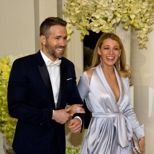 Ryan Reynolds et Blake Lively au dîner d'état en l'honneur du premier ministre canadien et sa femme à la Maison Blanche à Washington. Le 10 mars 2016