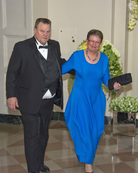 Le sénateur Jon Tester et sa femme Sharla Tester au dîner d'état en l'honneur du premier ministre canadien et sa femme à la Maison Blanche à Washington. Le 10 mars 2016