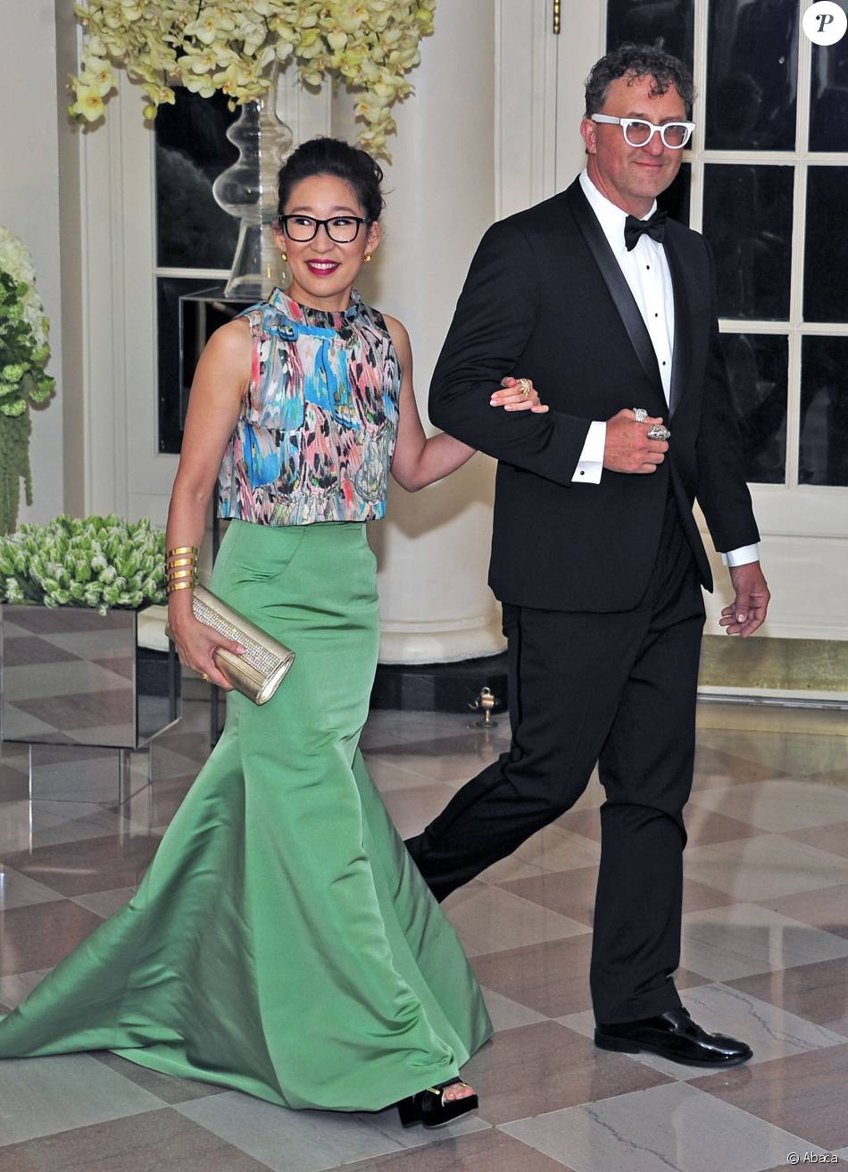 Sandra Oh et Lev Rukhin au dîner d'état en l'honneur du premier