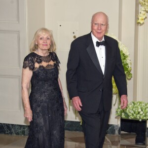 Le sénateur Patrick Leahy et sa femme Marcelle au dîner d'état en l'honneur du premier ministre canadien et sa femme à la Maison Blanche à Washington. Le 10 mars 2016