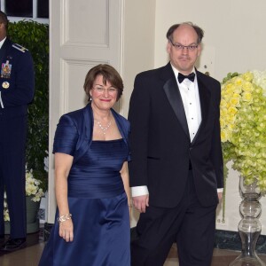 La sénatrice Amy Klobuchar et John Bessler au dîner d'état en l'honneur du premier ministre canadien et sa femme à la Maison Blanche à Washington. Le 10 mars 2016