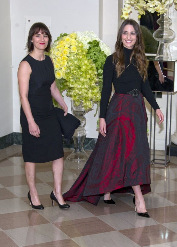 Sara Bareilles et sa soeur Jnnifer Bareilles au dîner d'état en l'honneur du premier ministre canadien et sa femme à la Maison Blanche à Washington. Le 10 mars 2016