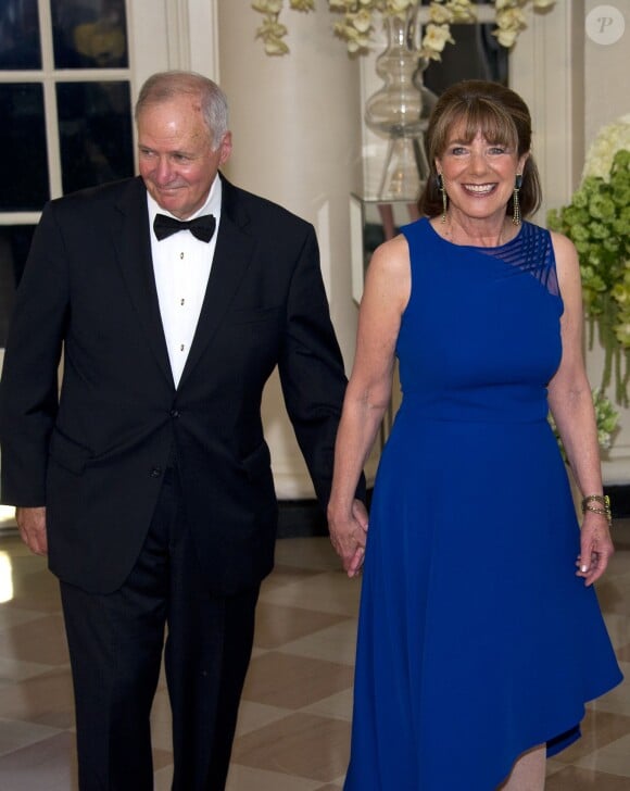 La représentante des Etats-Unis Susan Davis et son mari Steven J. Davis au dîner d'état en l'honneur du premier ministre canadien et sa femme à la Maison Blanche à Washington. Le 10 mars 2016