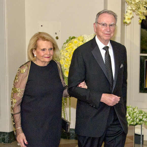 Dr. Irwin Jacobs et sa femme Joan Jacobs au dîner d'état en l'honneur du premier ministre canadien et sa femme à la Maison Blanche à Washington. Le 10 mars 2016