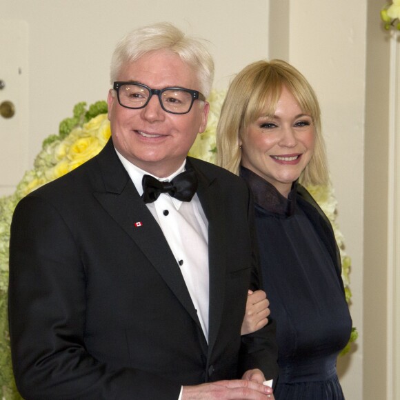 Mike Myers et son épouse Kelly Myers au dîner d'état en l'honneur du premier ministre canadien et sa femme à la Maison Blanche à Washington. Le 10 mars 2016