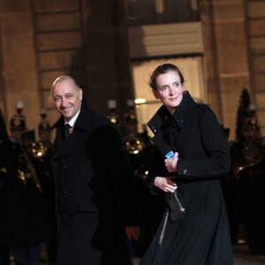Nathalie Kosciusko-Morizet et son mari Jean-Pierre Philippe - Dinêr d'état, pour Jacob Zuma, à Paris, le 2 mars 2011
