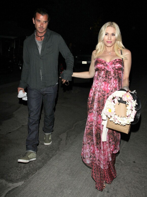 La chanteuse Gwen Stefani, enceinte et son mari Gavin Rossdale vont assister a une baby shower a Los Feliz, Californie, le 3 Novembre 2013.