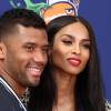 Ciara et son compagnon Russell Wilson au "Nickelodeon Kid's Choice Sports Awards" à Westwood le 16 juillet 2015