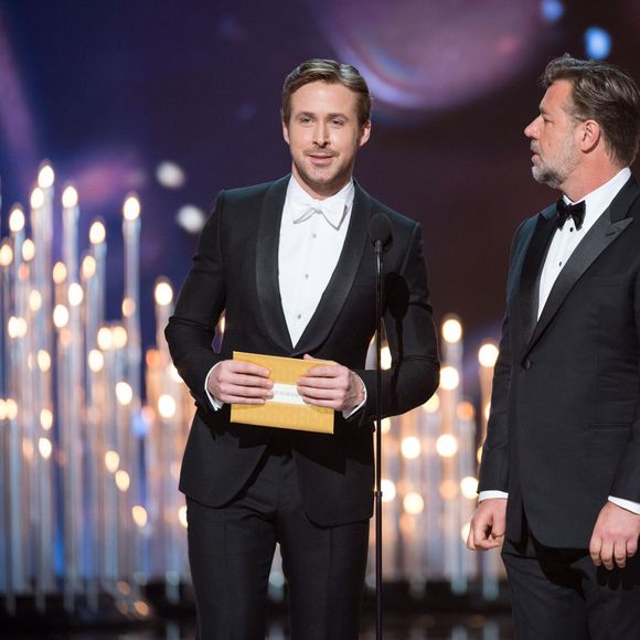 Ryan Gosling et Russell Crowe aux Oscars 2016.