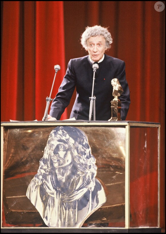 Le mime Marcel Marceau lors de la cérémonie des Molières en 1990