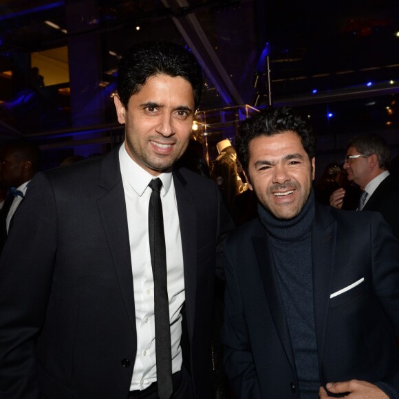 Exclusif - Nasser Al-Khelaïfi, Jamel Debbouze - Le 3ème dîner de gala annuel de la Fondation Paris Saint-Germain (PSG) organisé place Vendôme à Paris, le 15 mars 2016.  © Rachid Bellak/Bestimage