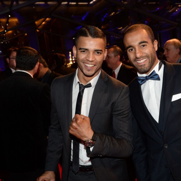 Exclusif - Brahim Zaibat, Lucas Moura - Le 3ème dîner de gala annuel de la Fondation Paris Saint-Germain (PSG) organisé place Vendôme à Paris, le 15 mars 2016.  © Rachid Bellak/Bestimage