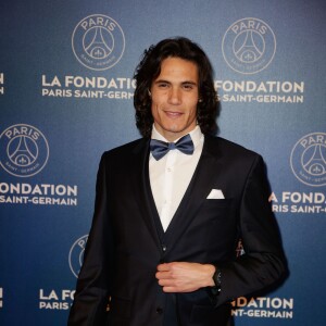 Exclusif - Edinson Cavani - Le 3ème dîner de gala annuel de la Fondation Paris Saint-Germain (PSG) organisé place Vendôme à Paris, le 15 mars 2016.  © Rachid Bellak/Bestimage