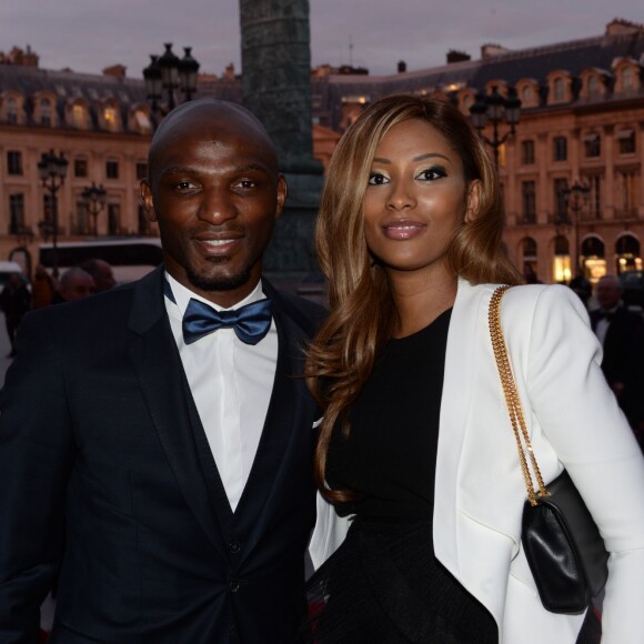 Exclusif - Zoumana Camara et sa femme Awa - Le 3ème dîner de gala annuel de la Fondation Paris Saint-Germain (PSG) organisé place Vendôme à Paris, le 15 mars 2016.Le 3ème dîner de gala annuel de la Fondation Paris Saint-Germain (PSG) organisé place Vendôme à Paris, le 15 mars 2016.  © Rachid Bellak/Bestimage