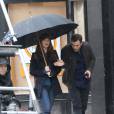 Jamie Dornan et Dakota Johnson sur le tournage de "Fifty Shades Darker" à Vancouver, le 7 mars 2016. © CPA/Bestimage