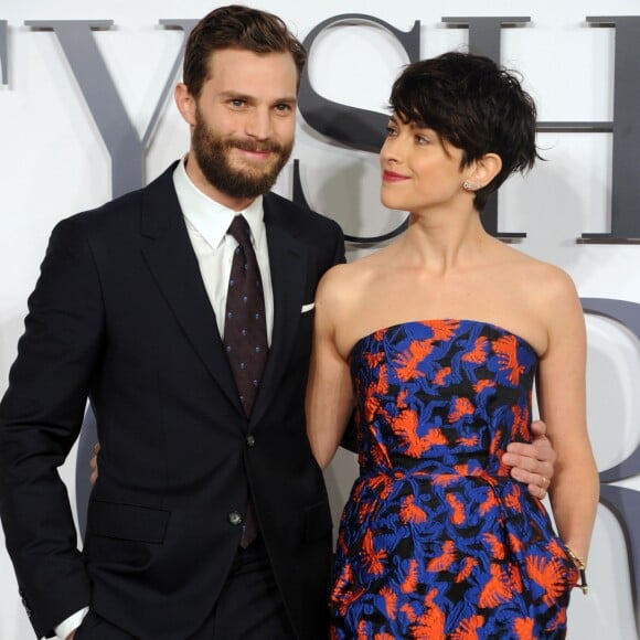 Jamie Dornan et sa femme Amelia Warner - Avant-première du film "50 nuances de Grey" à Londres, le 12 février 2015.