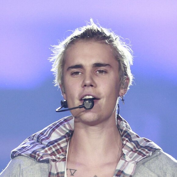 Justin Bieber en concert lors de sa tournée 'Purpose World Tour' à Vancouver au Canada le 11 Mars 2016.