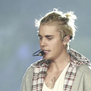 Justin Bieber en concert lors de sa tournée 'Purpose World Tour' à Vancouver au Canada le 11 Mars 2016.