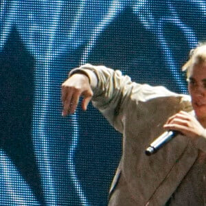 Justin Bieber en concert à Seattle le 9 mars 2016.