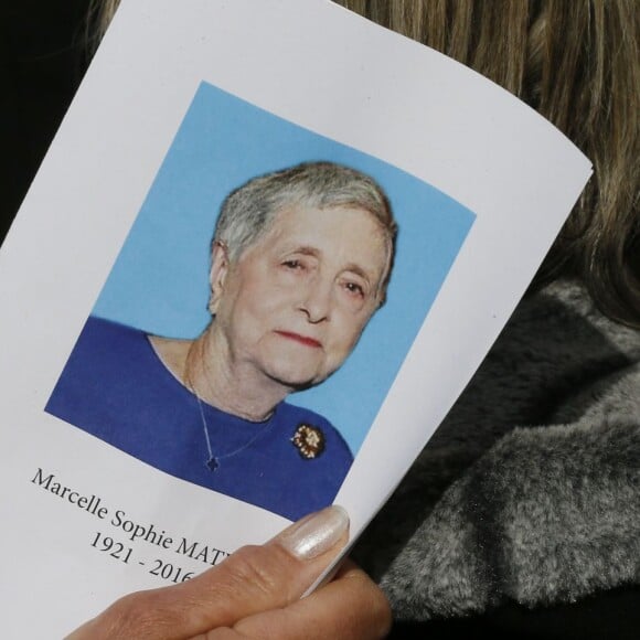 Obsèques de Marcelle-Sophie Mathieu en l'église Notre Dame de Lourdes en Avignon, le 24 Mars 2016. © Patrick Bernard/ Bestimage