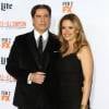 John Travolta et sa femme Kelly Preston à la Première du film "The People v. O.J. Simpson : American Crime Story" à Los Angeles. Le 27 janvier 2016