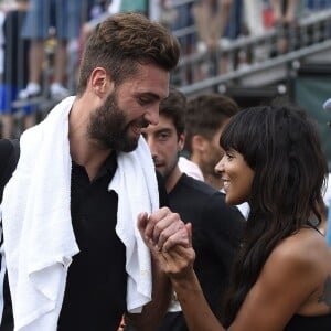 Shy'm et Benoît Paire à Miami le 25 mars 2016 après la victoire du Français contre Mikhail Youzhny au deuxième tour du Masters 1000.