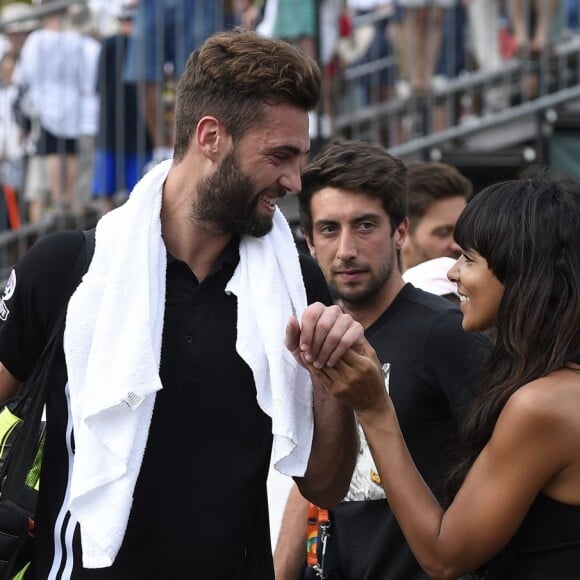 Shy'm et Benoît Paire à Miami le 25 mars 2016 après la victoire du Français contre Mikhail Youzhny au deuxième tour du Masters 1000.