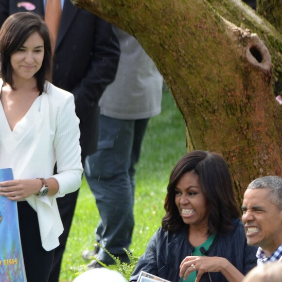Barack Obama et sa femme Michelle Obama lors de la traditionnelle chasse aux oeufs de Pâques de la Maison Blanche à Washington, le 28 mars 2016. © Christy Bowe/Globe Photos/Zuma Press/Bestimage