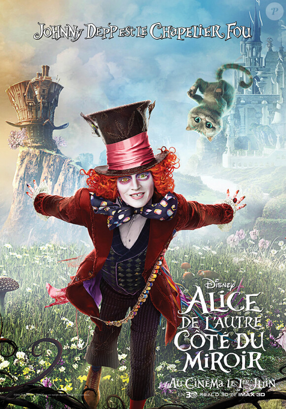 Affiche-personnage d'Alice de l'autre côté du miroir.