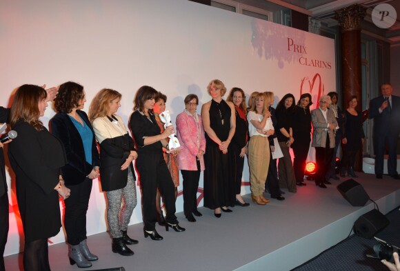 Remise du Prix Clarins 2016 au Pavillon Kléber à Paris, le 29 mars 2016