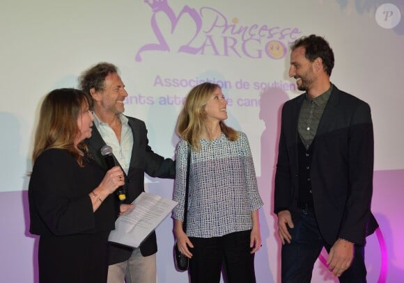 Muriel Hattab (Lauréate 2016), Stéphane Freiss, Léa Drucker et Arié Elmaleh, lors de la remise du Prix Clarins 2016 au Pavillon Kléber, le 29 mars 2016 à Paris