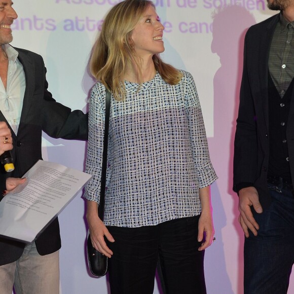 Muriel Hattab (Lauréate 2016), Stéphane Freiss, Léa Drucker et Arié Elmaleh, lors de la remise du Prix Clarins 2016 au Pavillon Kléber, le 29 mars 2016 à Paris