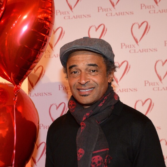 Yannick Noah, lors de la remise du Prix Clarins 2016 au Pavillon Kléber, le 29 mars 2016 à Paris