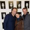 Vincent Pérez, Clairemarie Osta et Nicolas Le Riche lors du vernissage de l'exposition photo de Vincent Pérez, le 08 Janvier 2015 - Paris