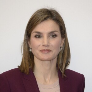 La reine Letizia d'Espagne a pris part le 30 mars 2016 à une réunion de travail de la Fondation BBVA Microfinance à Madrid