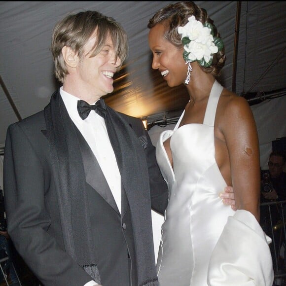 David Bowie et Iman Bowie à New York le 29 avril 2003.